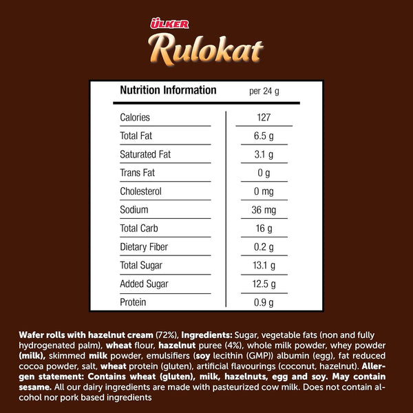 Ulker Rulokat Nutri Facts