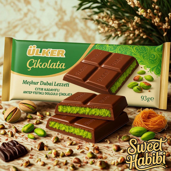 Ulker Pistachio Chocolate Dubai – Premium Turkish Treat
