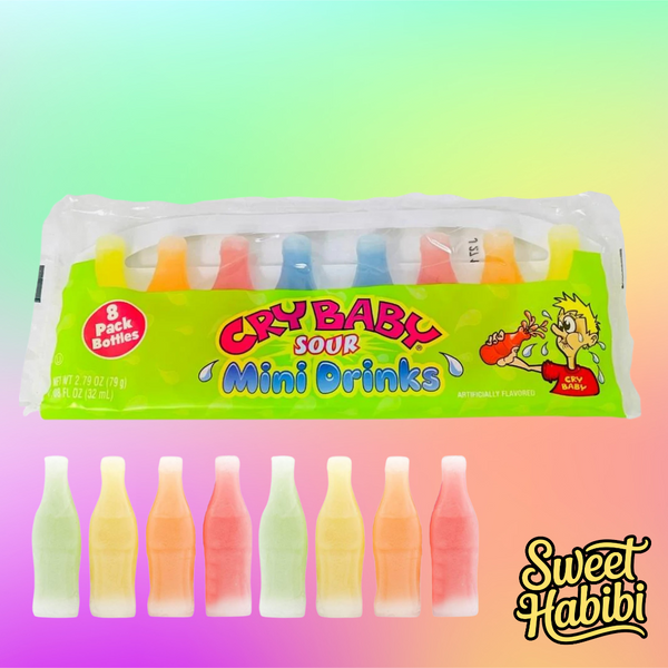 Cry Baby Sour Mini Drinks 8pack Bottles Candy